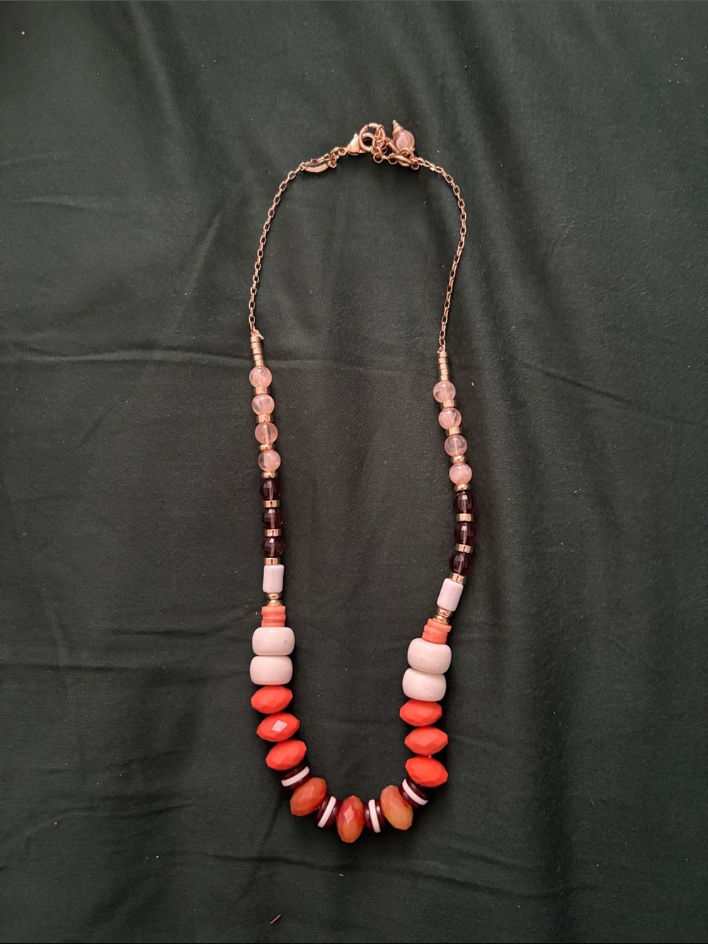 Banana Republic Pink and Coral Beaded Necklace - Women Jewelry